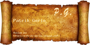 Patrik Gerle névjegykártya